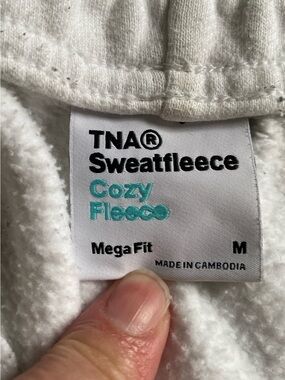 TNA Cozy Sweatfleece Cargo Sweatpants - White